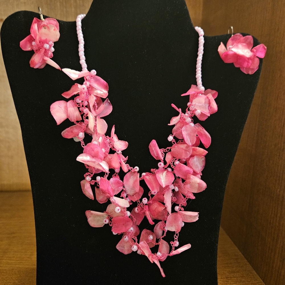 Scale Collar and Earring, Handcraft set